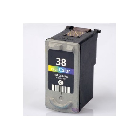 CARTUCCIA CANON CL-38 COL RIGEN, 205P
Canon Pixma IP 1800, IP 1900, IP 2500, IP 2600, MP 140, MP 190, MP 210, MP 220, MX 300, MX