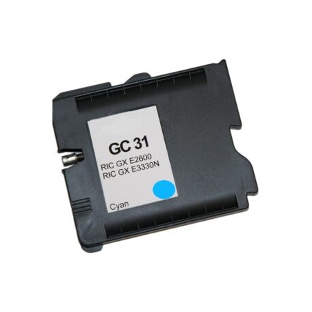CARTUCCIA RICOH GC31 CYA COMP, 30ML
GX e3000N / GX e3300N / GX e3350/ GX e2600 Ricoh    Aficio GX / e 7700 n NRG/Aficio GX e 555