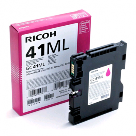 CARTUCCIA RICOH GC41 MAG COMP, 30ML
compatibile con Aficio SG 3110DN / Aficio SG 3110DNW / Aficio SG 2110N / Aficio SG 7100DN / 